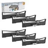 LD Compatible Printer Ribbon Replacement for Epson S015329 (Black, 6-Pack)