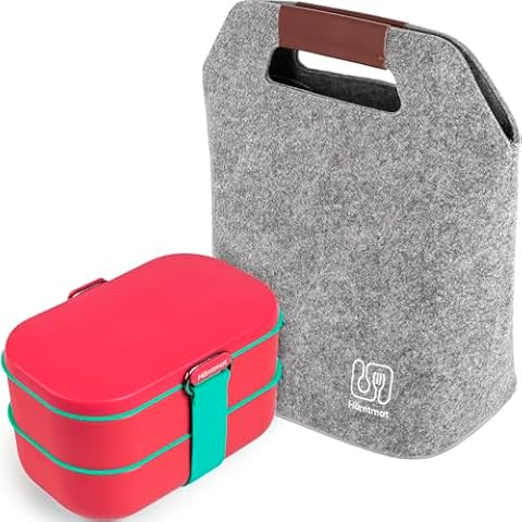 HÄMTMAT Lunchtime Combo: Bento Lunch Box & FELT Insulated Lunch Tote - Designed to perfectly complement each other Cover