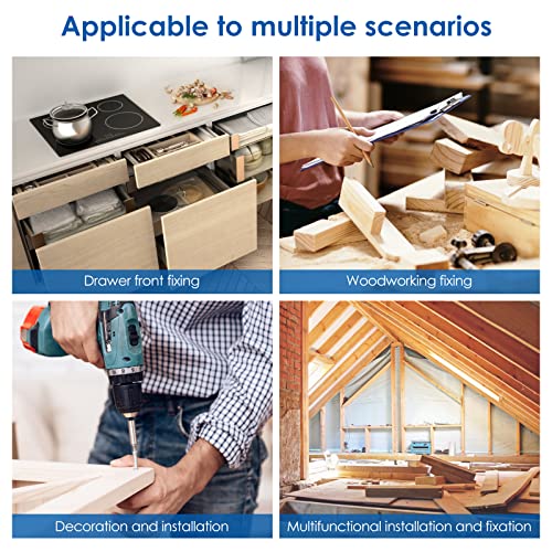 Image of 2 Pcs Drawer Front Installation Clamps,Zinc Drawer Fixing Clips,Adjustable Stable Furniture Woodworking Jig, Cabinet Installation Tools for Carpenter Household Tables Desks Mount