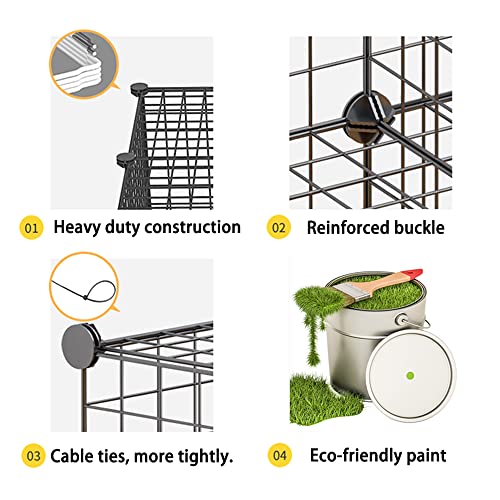 DuvinDD 3-Story Cat Cage Indoor Cat Kennels Crate, Metal Wire Cat House Indoor Durable Pet Enclosure for Rabbit, Bunny… - Image 4