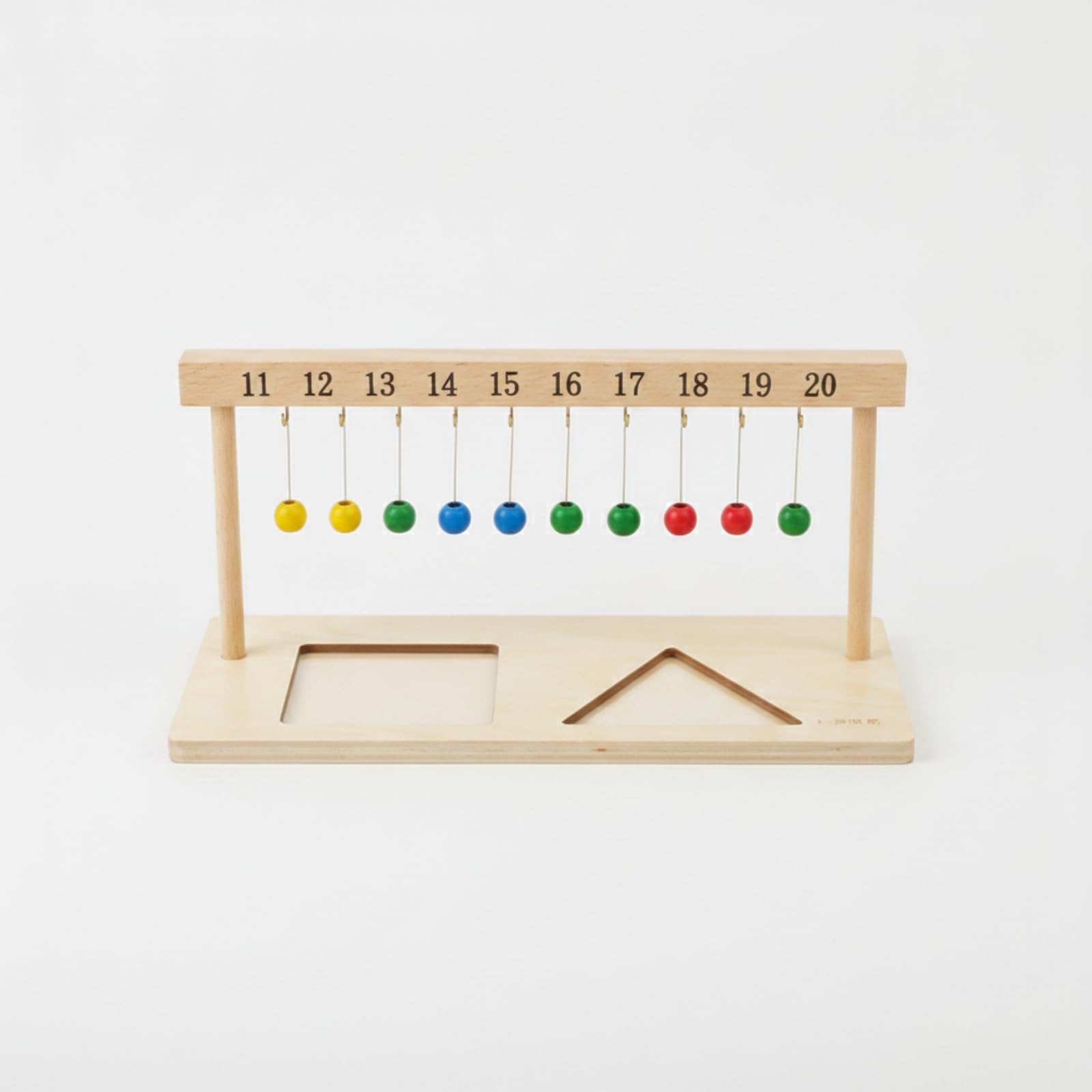 2 Pièces Boulier en Bois avec Encastrements d'apprentissage Boulier Pédagogique Interactif pour Tout-Petits