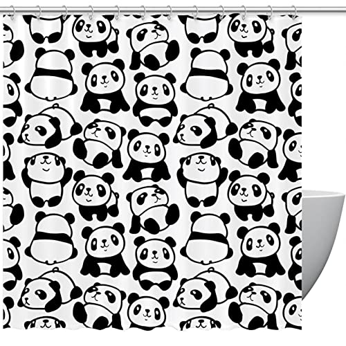 Rideau de douche panda 183x183 cm pour stopper les éclaboussures d'eau