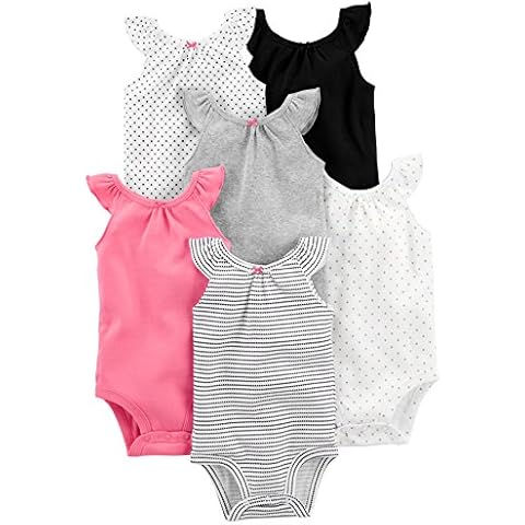 Simple Joys Baby Girls' Sleeveless Bodysuits Cover
