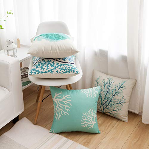 Famibay Decorative Pillow Cover Ocean Park Theme Square Cotton Linen Throw Pillow Case Cushion Cover 18 X 18 thumb #6