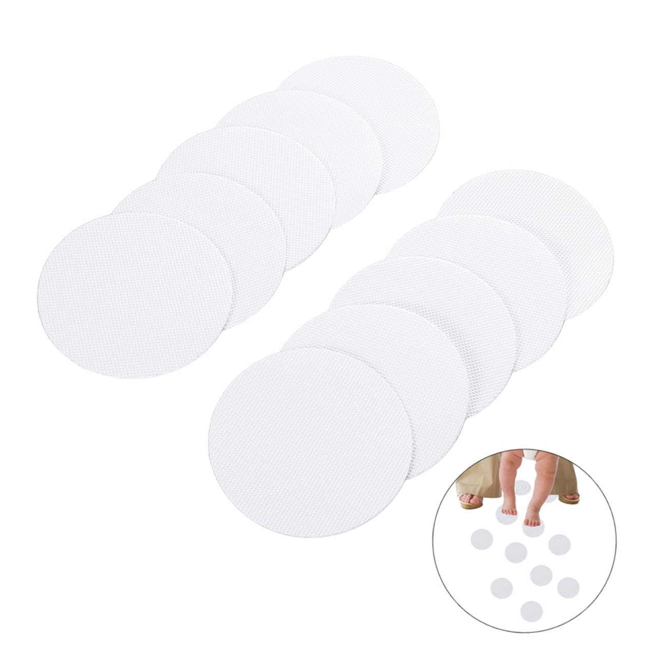 72piezas Pegatinas Antideslizantes De Baño Apliques Redondos De Peva para Seguridad Ducha y Bañera para Superficies Resbaladizas Fácil Aplicación y Fuerte Adhesión
