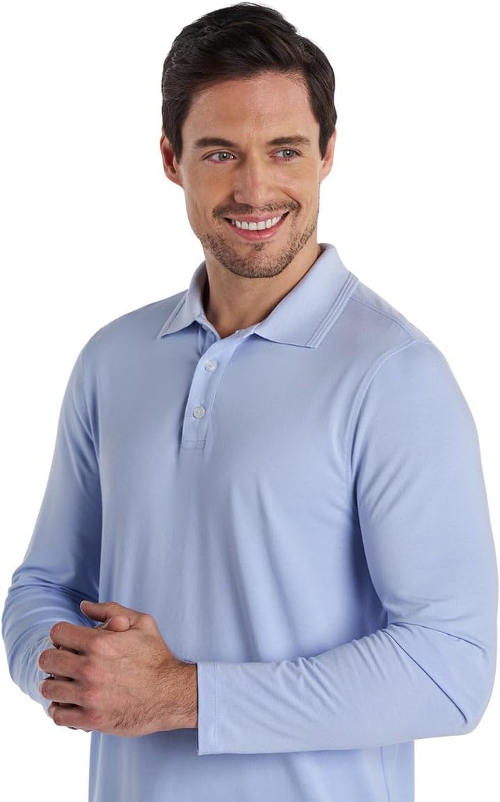 Men's Long Sleeve Polo - UPF 50+ Sun Protection - Coppitt