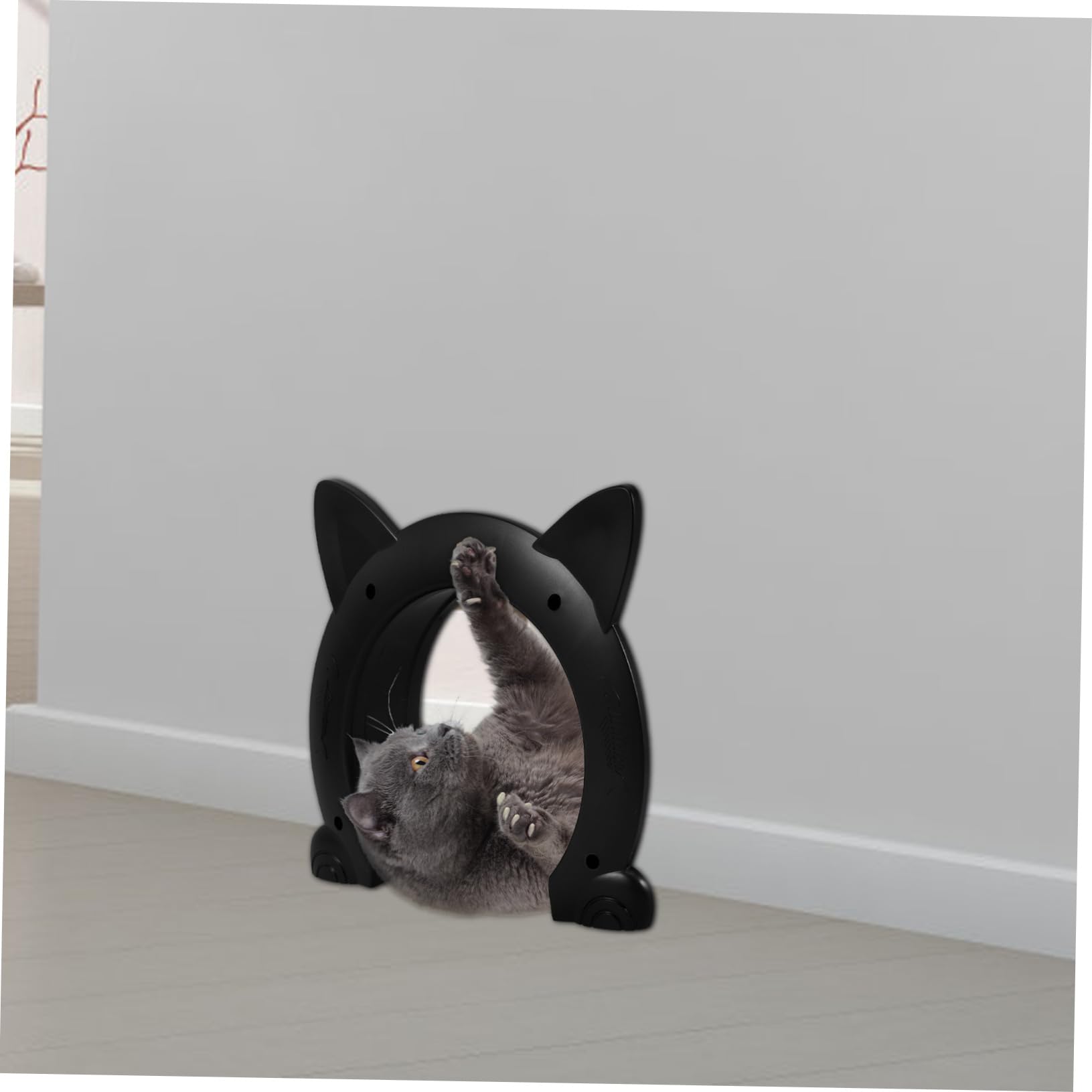 ifundom Katzentürhalter Aus Kunststoff Für Haustier-innentüren Geeignet Für Katzen Und Kleine Hunde Mit Dekorativem Katzenloch-Design Für Inneneinrichtung