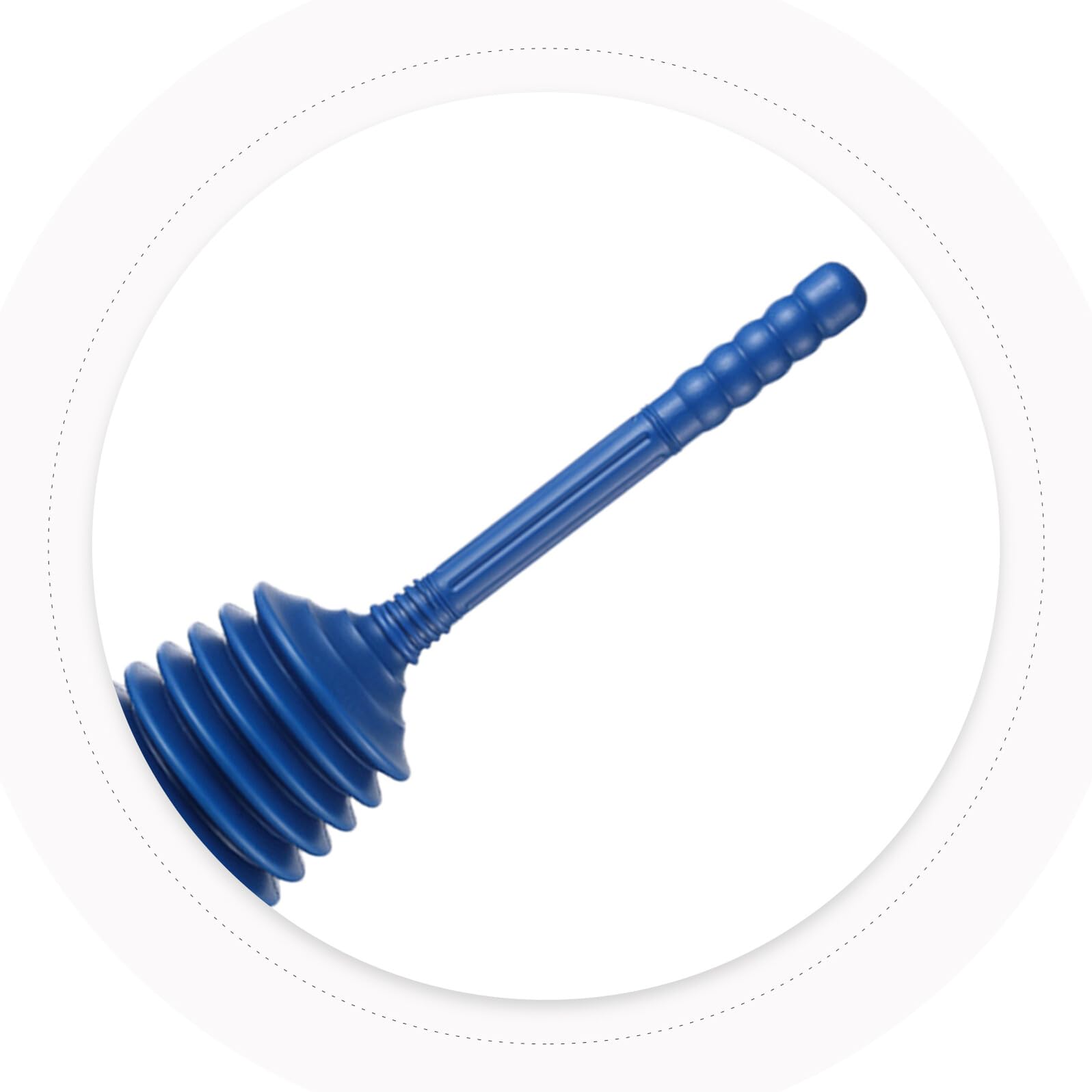 Zerodeko Desatascador Color Azul Succión de Alta Presión para Inodoros Material PP Resistente Adecuado para Desatascar Tuberías en Baños y Cocinas