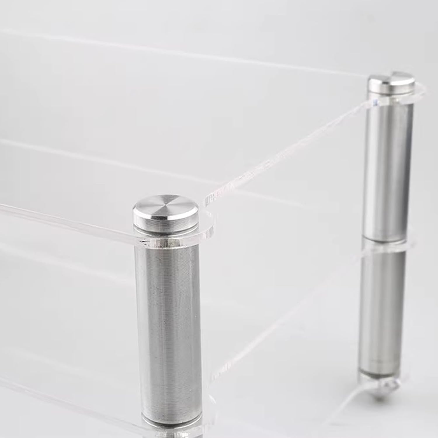 Soporte de audio HIFI de 2 capas para escritorio, soportes de aluminio con panel acrílico, para mini componentes, Dac, amplificador, amplificador