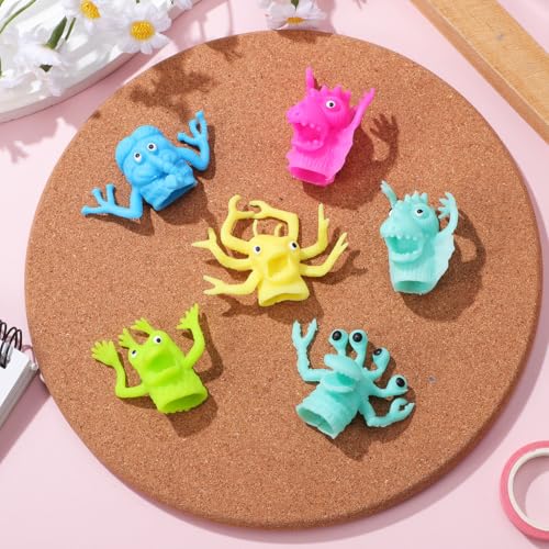 SAFIGLE Kinder Spielzeug 6 Fingerpuppen Dehnbare Fingerpuppen Fidget-Spielzeug Fingermonster Taschenfüller Rollenspiel-Spielzeug Partyartikel Lustiges Spielzeug Für Kinder Zufällige Kinderspielzeug ha