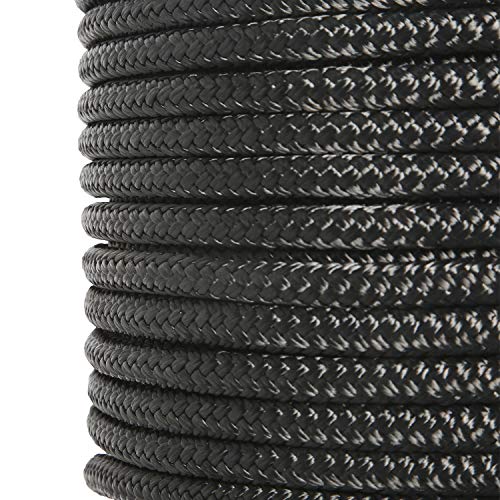 image for NovelBee 5/8 Inch X 300 Feet Double Braid Nylon Anchor Line with Stain