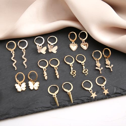 Image of Shining Diva Fashion Combo Set Stylish Drop Earrings for Women and Girls