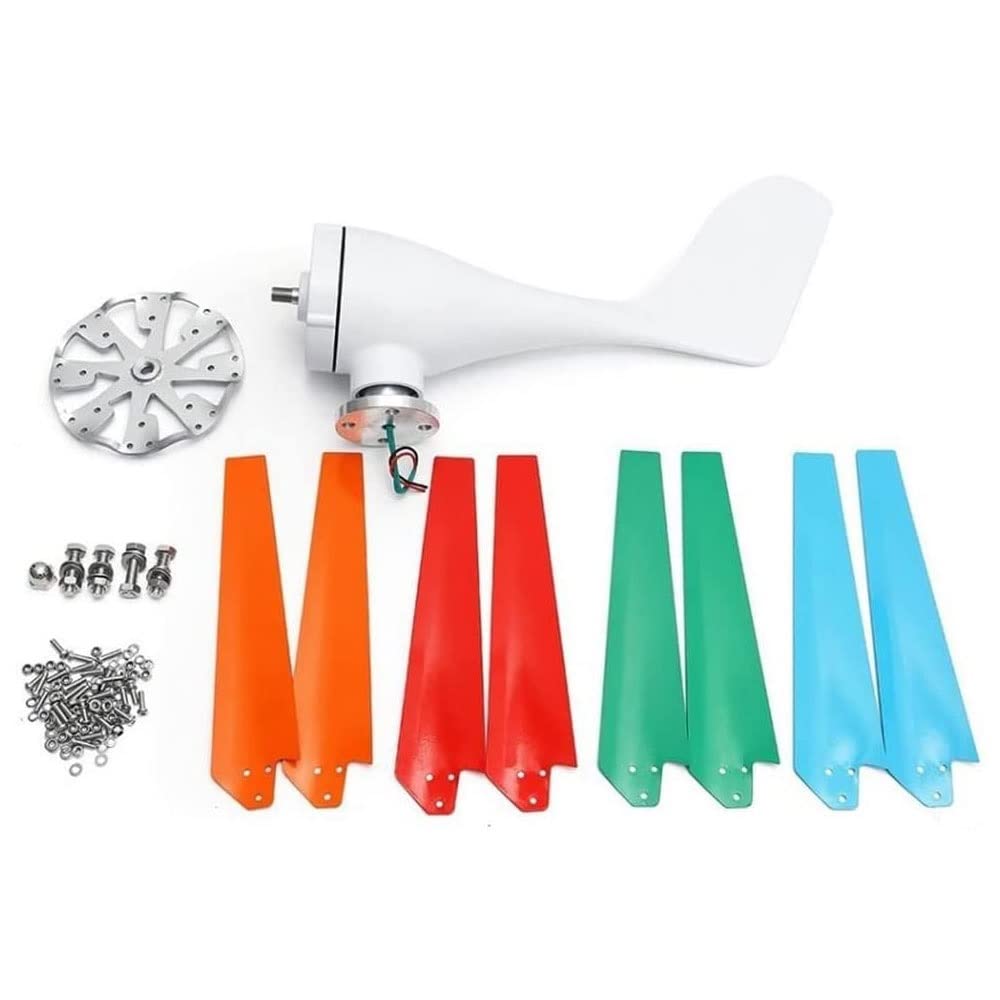 Kit de generador de viento de 400 W, turbina eólica híbrida de 12 V/24 V con 3 cuchillas para terraza, marina, autocaravana, chalet y barco, solución eficiente de energía renovable