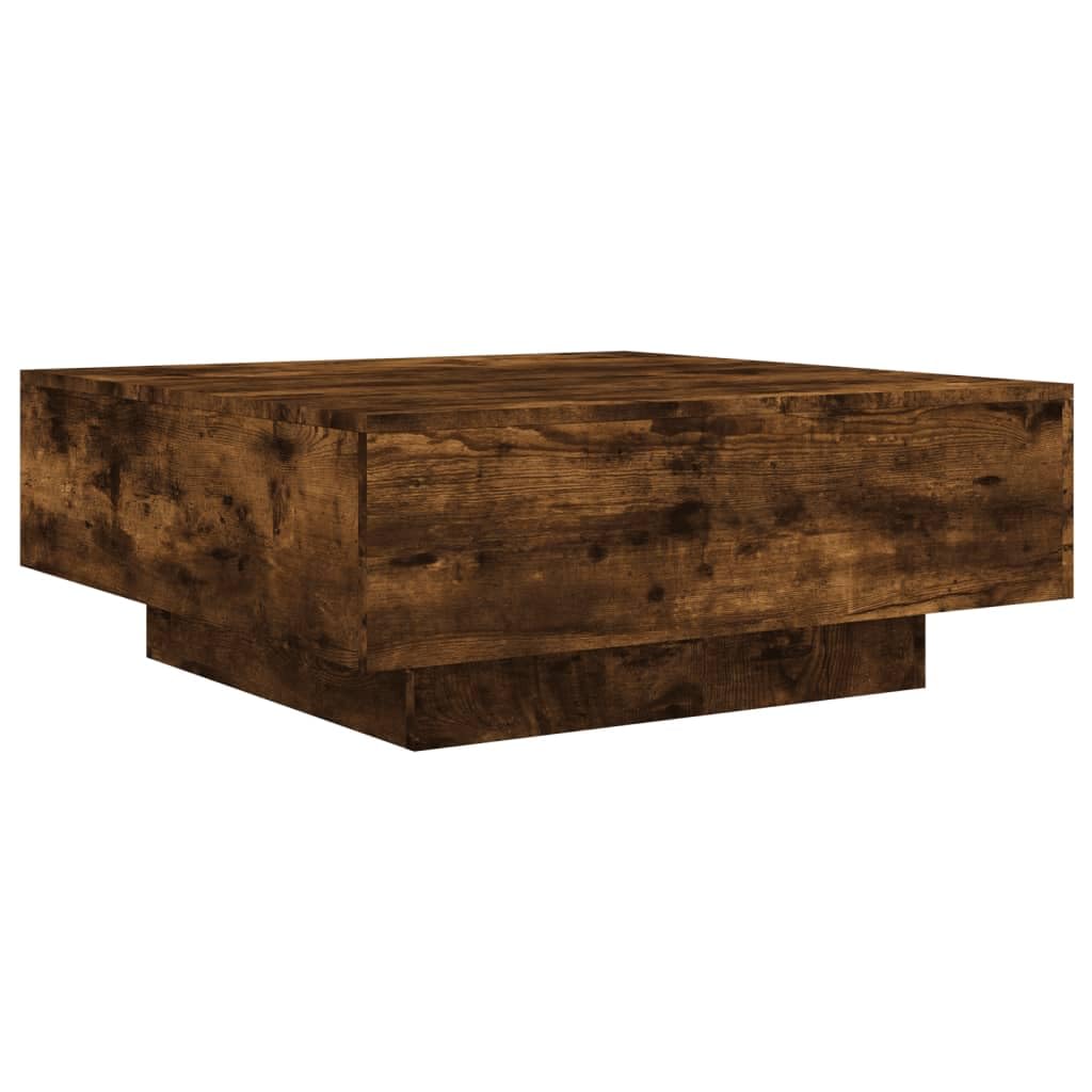 vidaXL Coffee Table, Side Table for Living Room Home Office Hallway, End Table for Decor, Sofa Table, Modern Style, Smoked Oak Engineered Wood