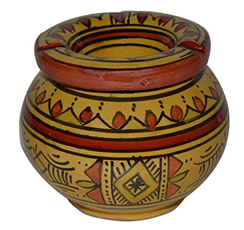 Ceramic Ashtrays Hand Made Moroccan smokeless Ceramic Vivid Colors Small