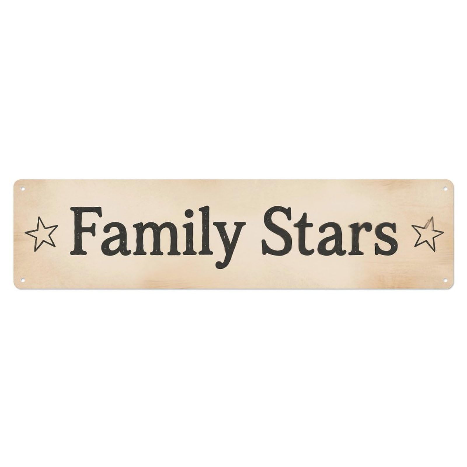 Family Stars Shining Bright Metal Tin Sign
