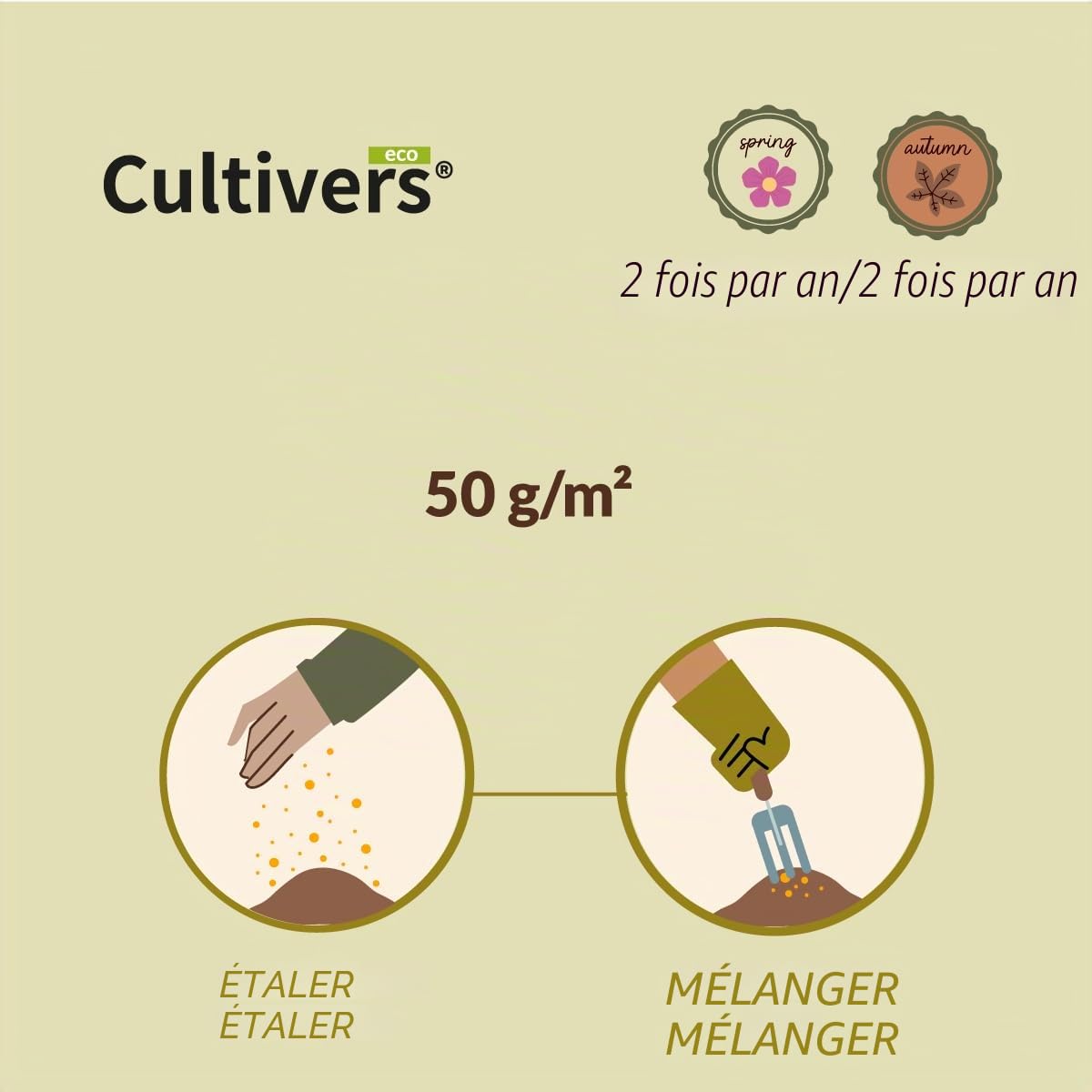 CULTIVERS Roche phosphatée 5 kg – Apport naturel en phosphore, calcium et fer – 100% écologique – Préparation du sol avant et pendant la culture