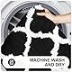 Homaxy rutschfest Badematte Badezimmerteppich Waschbar Hochflor Badteppich Flauschige Mikrofaser Badvorleger- 60 x 90 cm, Schwarz