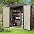 Gizoon Outdoor Storage Shed 6 x 4 FT, Galvanized Metal Garden Shed with Double Lockable Doors, Outdoor Storage Clearance for Backyard Patio Lawn-Light Brown