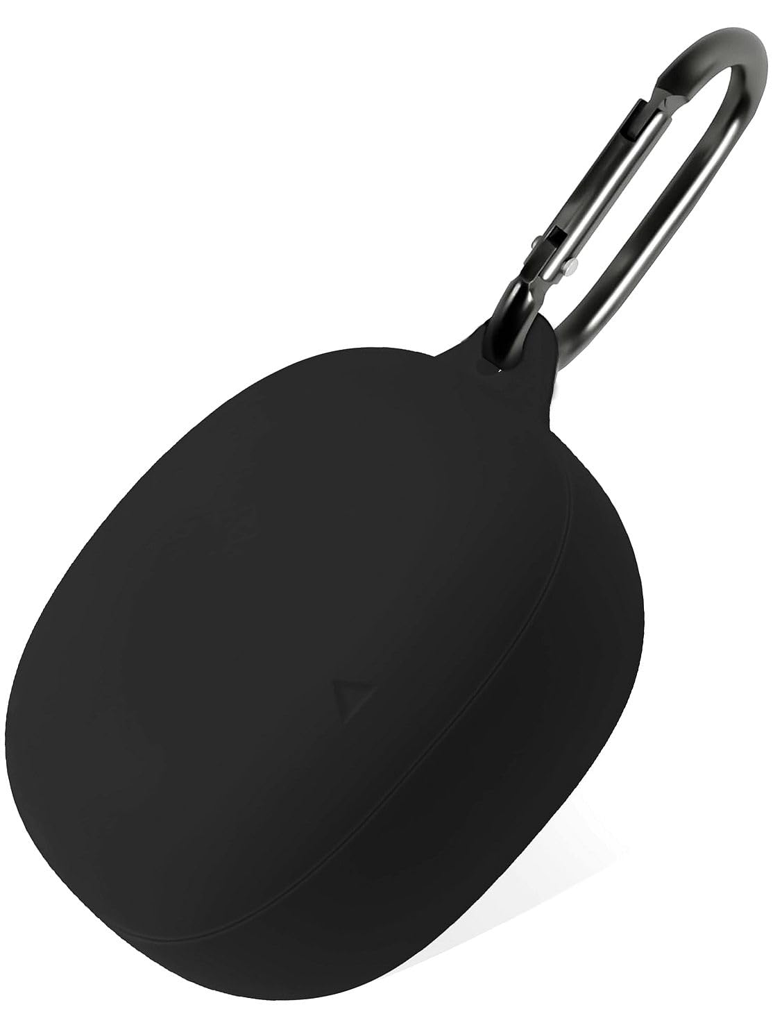 Geiomoo Silicone Case Compatible with Anker Soundcore Liberty 4, Protective Cover with Carabiner (Black)