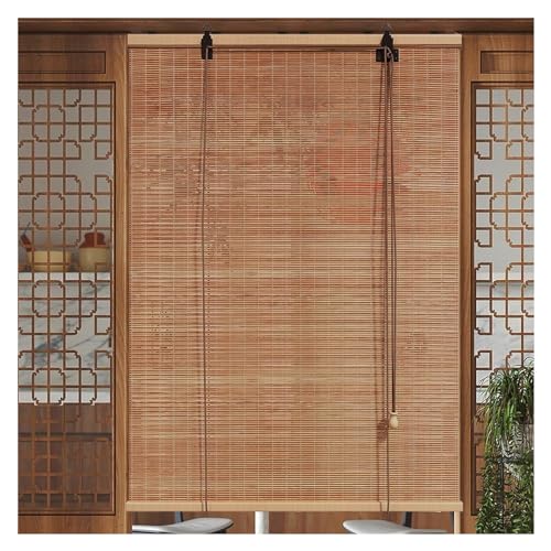 ZCXMNL Persianas De Bambú, Enrollables Retro, Romanas con Filtrado Luz, Opacas Madera,Cortina Parasol(100x200cm)