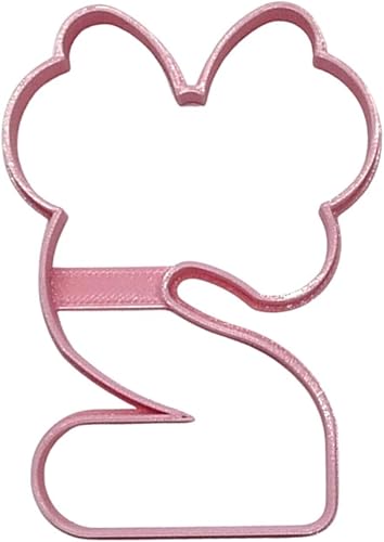 Ratón mágico temático con arco número dos 2 contorno cortador de galletas hecho en Estados Unidos PR4572