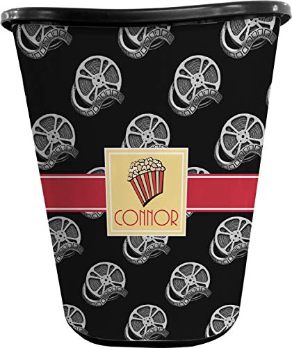 RNK Shops Personalized Movie Theater Waste Basket - Single Sided (Black)