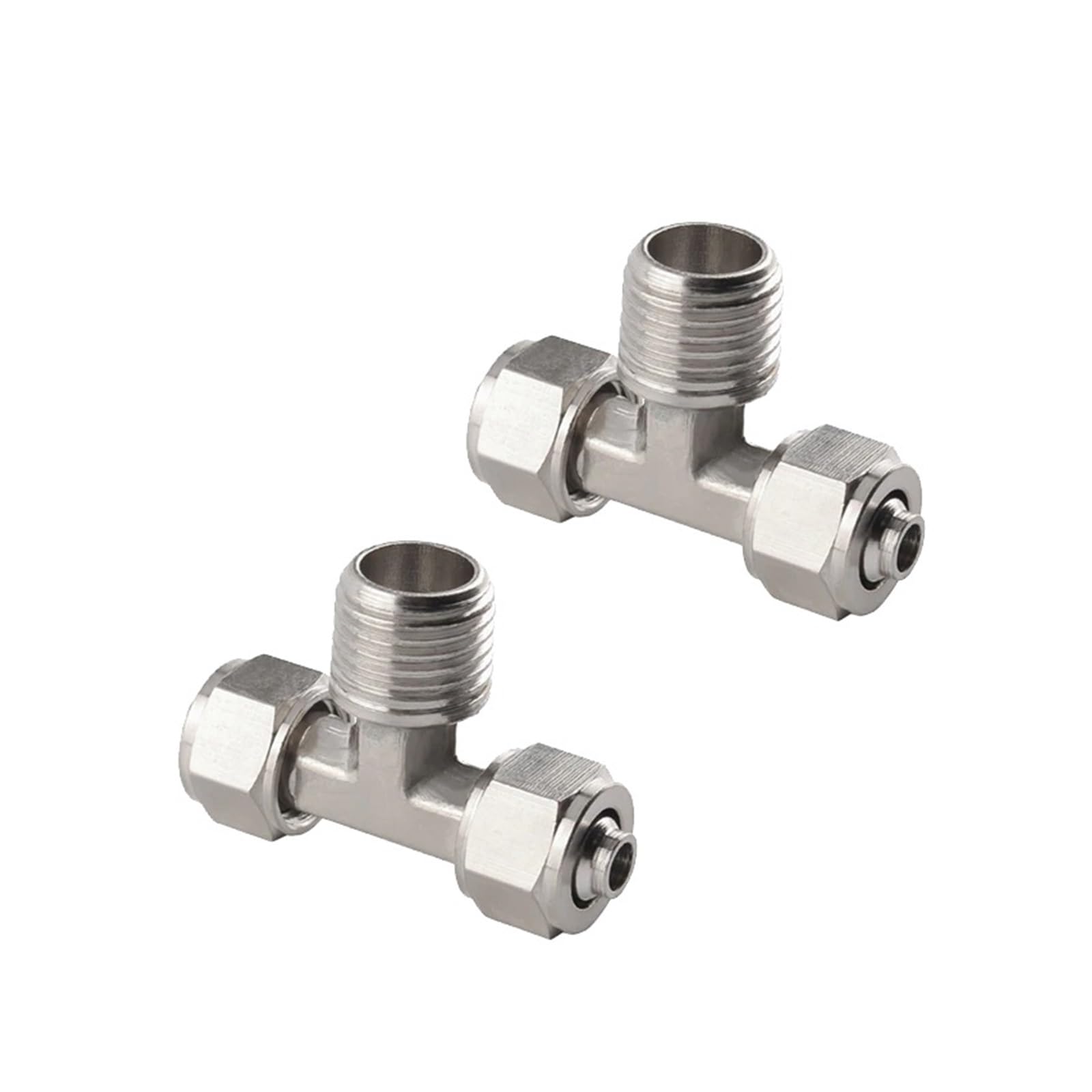 Racor neumático en T para eliminar fugas de aire en conexiones de tubos de 6-12mm