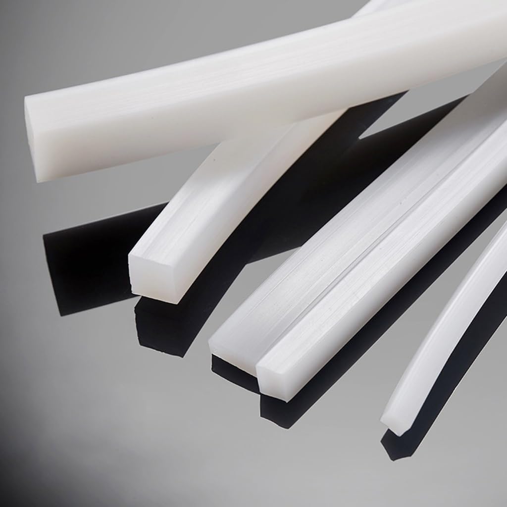 Striscia Di Tenuta In Gomma Siliconica Solida Bianca Resistenza Al Calore Barre Quadrate Impermeabili Antiscivolo, For Hardware Windows Asta In Silicone Quadrato Assorbimento Degli Urti Meccanici ( Co