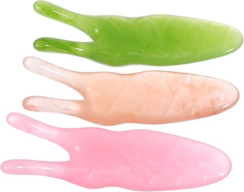 Miniatura 1 de Healifty Masajeador de nariz de resina de dos puntas, herramientas de masaje nasal portátil para puente de nariz, alas y fosa nasal (rosa y verde)