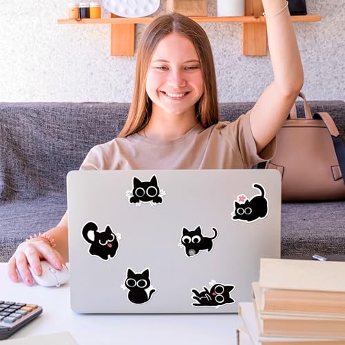 Set 24 imanes decorativos gato negro para refrigerador miniatura 4