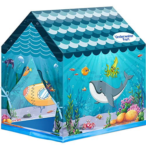 TOY Life Kids Tent - Kids Play Tent Indoor and Outdoor - Indoor Play Tent for Kids - Playhouse Tent for Boys and Girls - 37.4" x 27.95" x 40.55" Kids Sea Play Tents - Tent Gifts for Kids