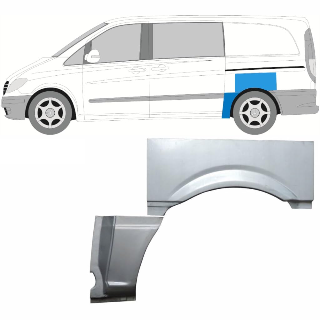 Reparaturblech Kotflügel hinten für Mercedes Vito W639 2003-2014 / Links/Satz