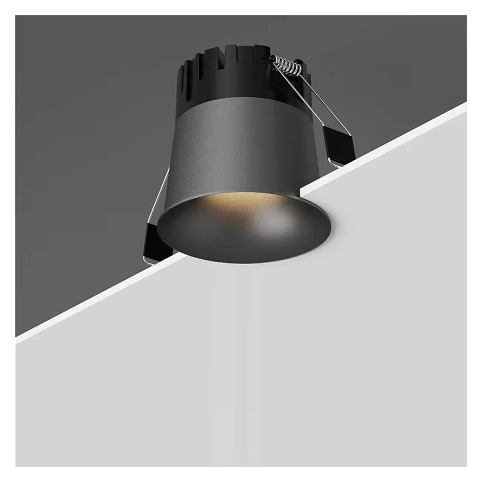 MINI foco LED COB curvo, 5W, 7W, 10W, 12W, 15W, 18W, foco pequeño empotrado regulable, 110V, 120V, 220V, 230V(3000K,Black)