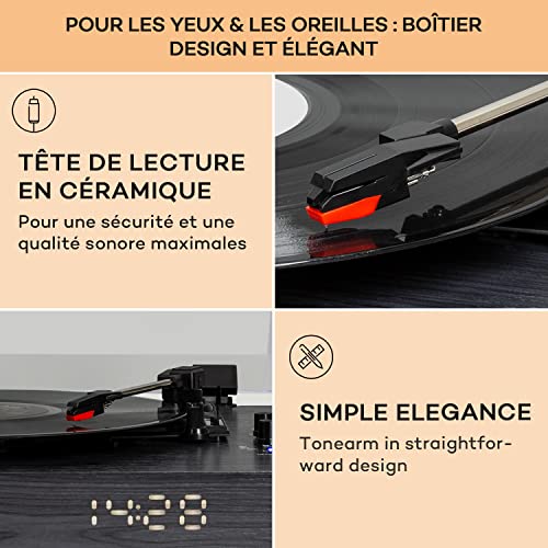 Auna Platine Vinyle Bluetooth, Tourne Disque Vinyle USB avec Haut parleur, Tourne-disques Audio Vinyle 33 tours, Chaine… - Les Beatles, Paul McCartney, John Lennon, RIngo Starr, George Harrison Auna Platine Vinyle Bluetooth, Tourne Disque Vinyle USB avec Haut parleur, Tourne-disques Audio Vinyle 33 tours, Chaine… – Image 6