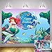 Miotlsy Paño de Fondo de Mermaid 5 x 3 pies Vinilo Fondos de Fotos Colorido Personalizable Decoración Banner Princesa Niña Fiesta Cumpleaños Foto de Estudio