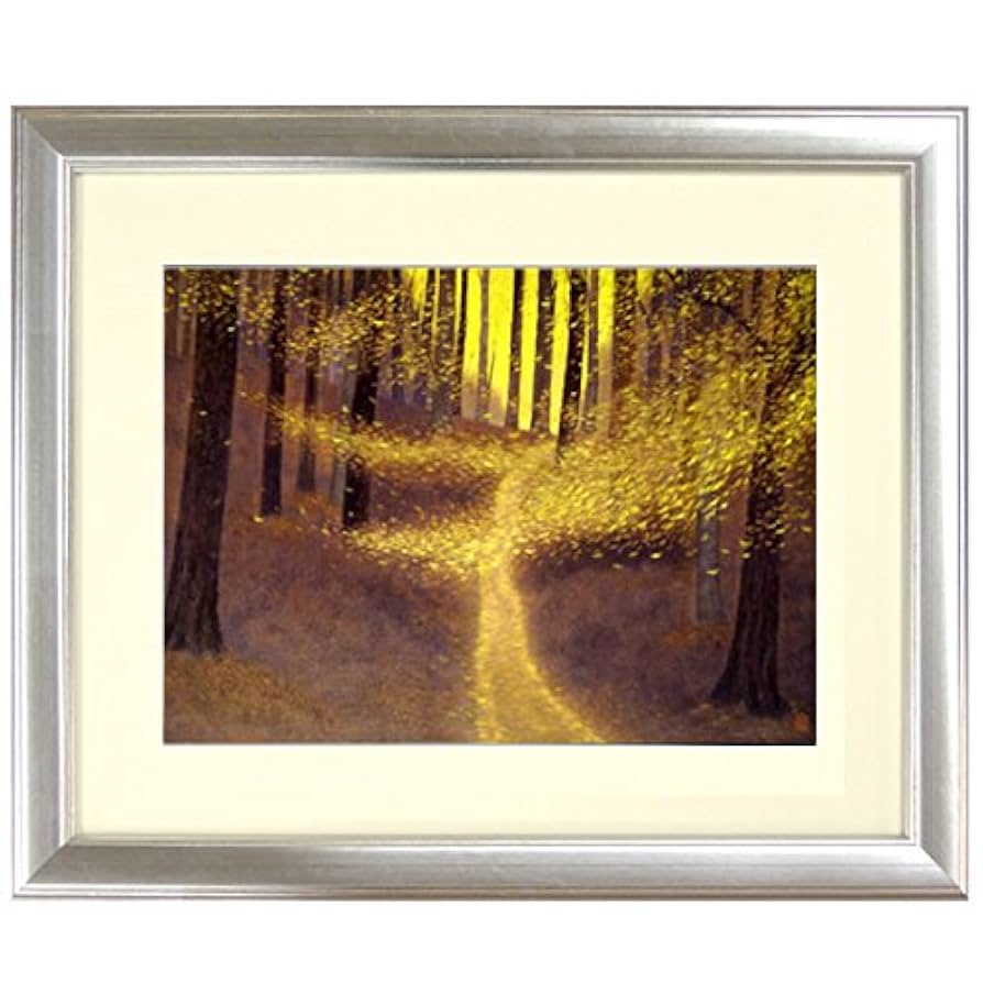 Amazon.co.jp: 東山魁夷『木枯らし舞い』プリハード印刷 風景画