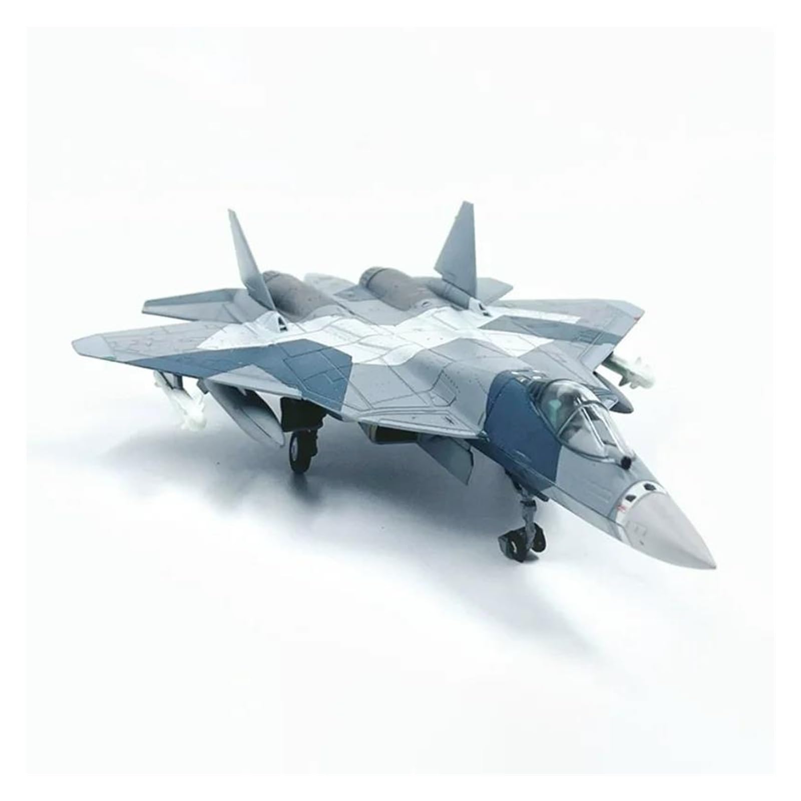 Pressofuso in Metallo per Aerei pressofusi in Lega di Metallo 1/100 per Il Russo SU57 Aereo da Caccia Su-57 Aereo Modello Giocattolo per la Raccolta e l'esposizione