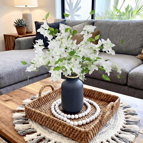 Image of Decor & More 2 PCS Artificial Flowers Bunch - Realistic Silk Bougainvillea Long Stem Artificial Flower Bunch Without Pot | Artificial Flower for Decoration | (Without Pot)