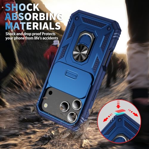 Coque Phone 17 Pro bleu antichoc protégeant l'objectif des rayures