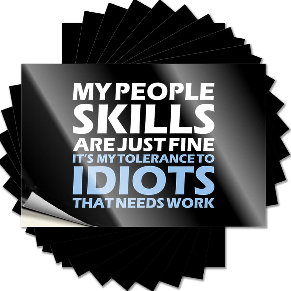 Fuzzy, Tattoo Case My People Skills are Just Fine | Bathroom Funny Home Decor(12X18CM)
