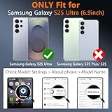 Iokmax for Samsung Galaxy S25 Ultra Case with 2*Screen Protector, Slide Camera Cover, Kickstand, Lanyard Strap,Military Grade Shockproof Protective Heavy Duty Non-Slip for S25 Ultra Case-6.9'', Black - Image 2