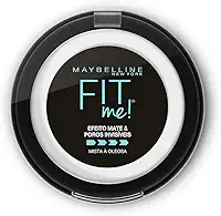 Maybelline NY Fit Me Pó Compacto Translúcido Efeito Matte com Longa Duração 12H, Controla Oleosidade e Brilho, Sela Maquiagem com Acabamento Natural, Não Obstrui Poros, 10g