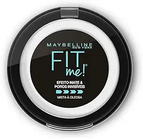 Maybelline NY Fit Me Pó Compacto Translúcido Efeito Matte com Longa Duração 12H, Controla Oleosidade e Brilho, Sela Maquiagem com Acabamento Natural, Não Obstrui Poros, 10g