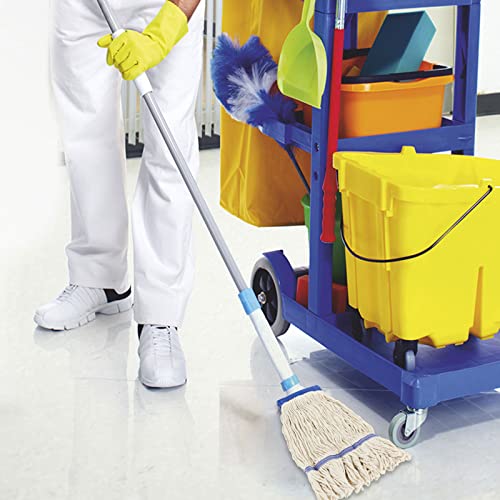 Image of CertBuy 6 Pack Mop Head Replacement, Mop Heads Commercial Replacement Heavy Duty String Mop Refills Mop Head Replacement for Home Industrial and Commercial Use Cleaning (White)