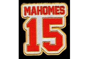 Patrick Mahomes Number 15 Patch - Premium Embroidered Kansas City Chiefs Jersey Patch