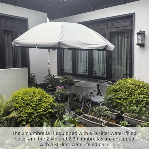 Sombrilla de playa para exteriores de alta resistencia con base estable de patio 7