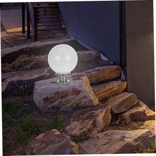 Éclairage de Cour Extérieur LED Étanche IP65 avec Globe Acrylique Rond - 5