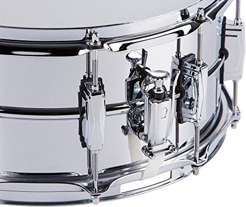 Ludwig LM402 Tambour caisse claire en aluminium chromé avec cosses impériales et passoire Supra-Phonic 6,5 x 35,6 cm - Les Beatles, Paul McCartney, John Lennon, RIngo Starr, George Harrison Ludwig LM402 Tambour caisse claire en aluminium chromé avec cosses impériales et passoire Supra-Phonic 6,5 x 35,6 cm – Image 5