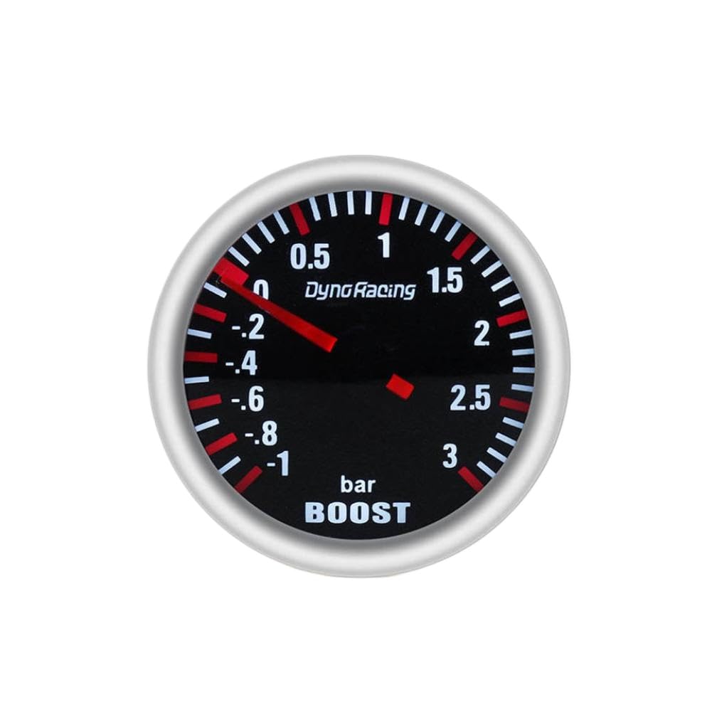 Mechanische Turbo-Boost-Anzeige, 2,52 mm, 3 bar, weißes LED-Rauchglas, kompatibel mit BX101537